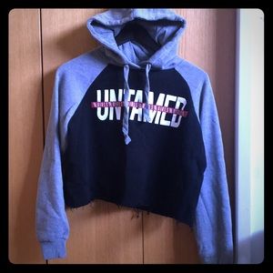 UNTAMED Gray and Black Ardene Crop Top